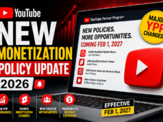 YouTube New Monetization Policy Update 2026: Major Changes Coming to YouTube Partner Program in 2027 YouTube Monetization Policy Update 2027